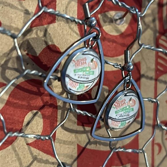 Trader Joe’s earrings 12mm halo peach yogurt - Picture 3 of 3